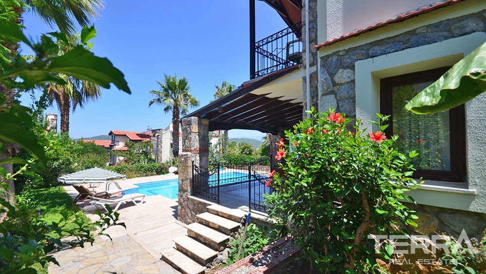 Furnished Stone Villa for Sale in Fethiye Ovacık with Private Pool - 21926