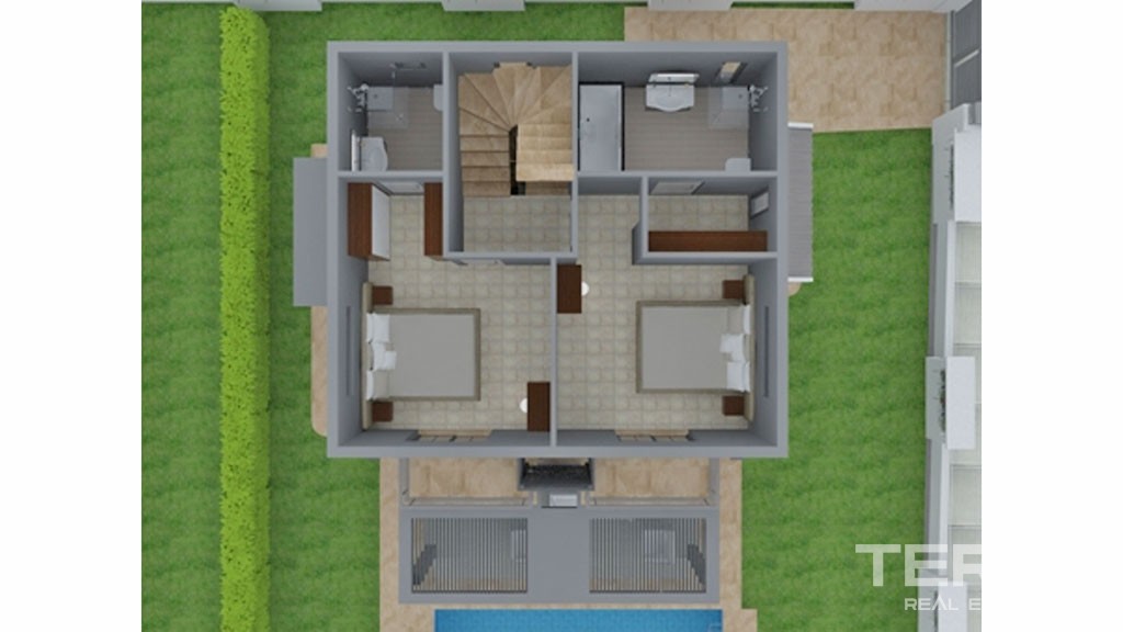 Maison Individuelle à Fethiye Centre-Ville à 3 km de la Plage - 22279