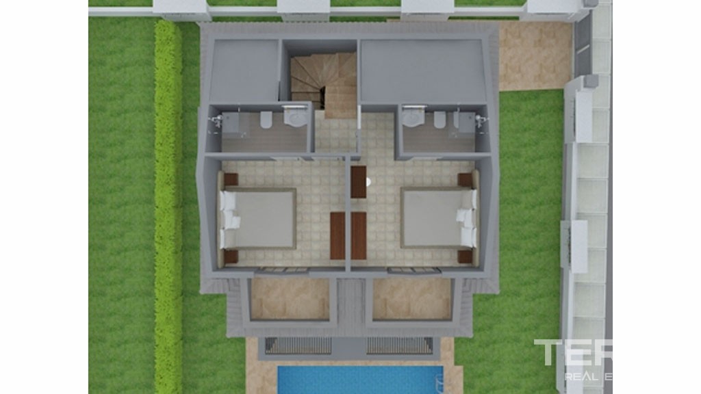 Maison Individuelle à Fethiye Centre-Ville à 3 km de la Plage - 22280