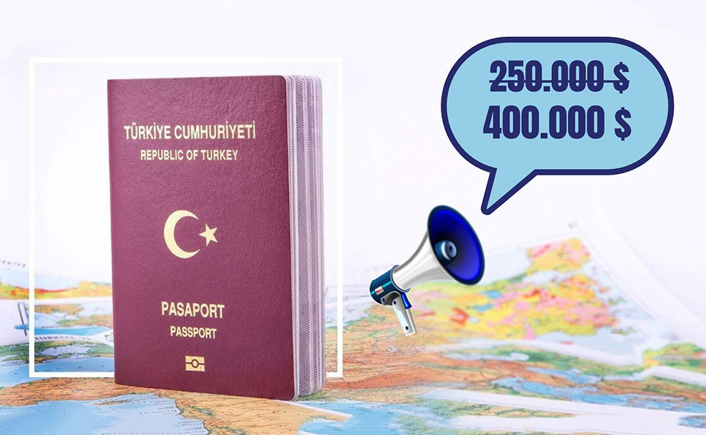 Obywatelstwo tureckie poprzez inwestycję - kwota wzrosła do 400 000 $